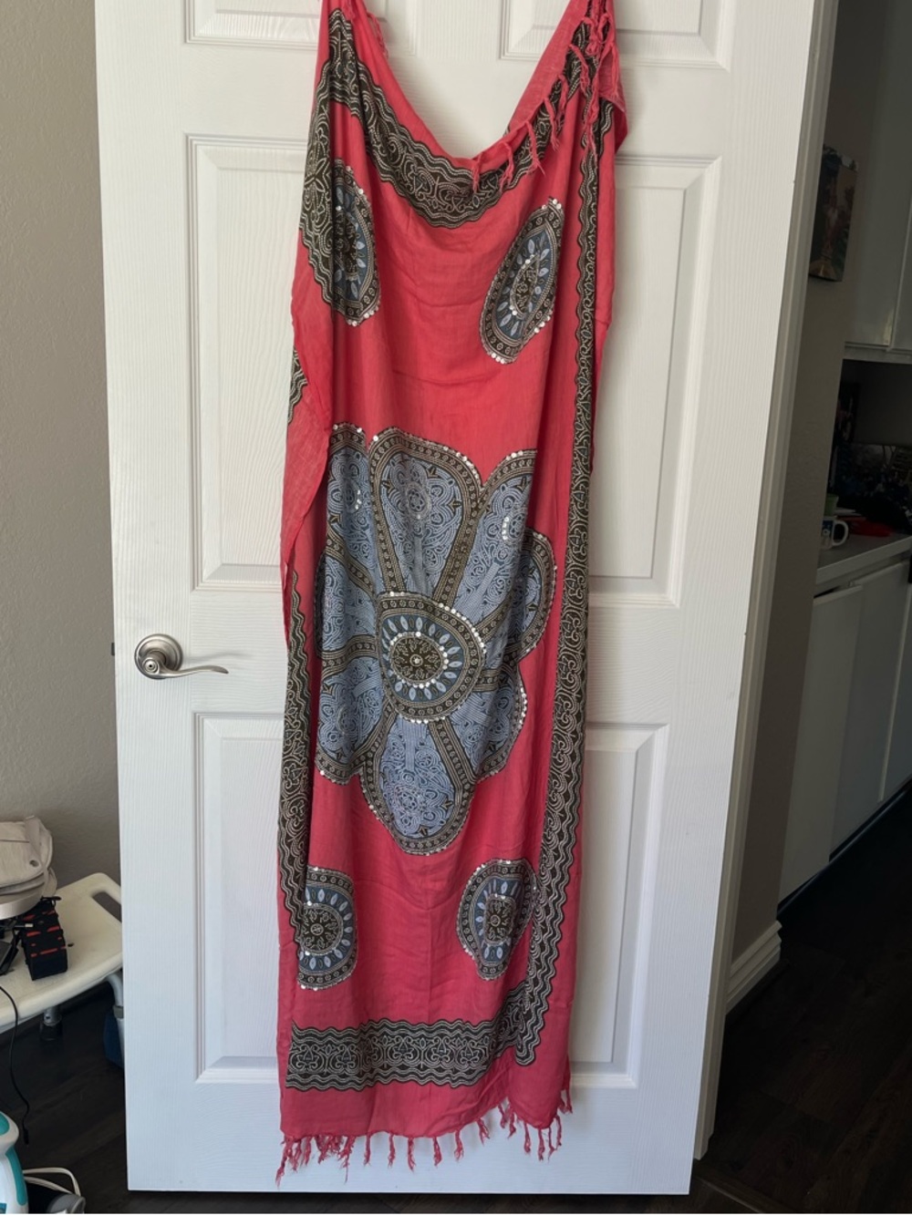 Pink Sequin Boho Scarf - Picture 3 of 8